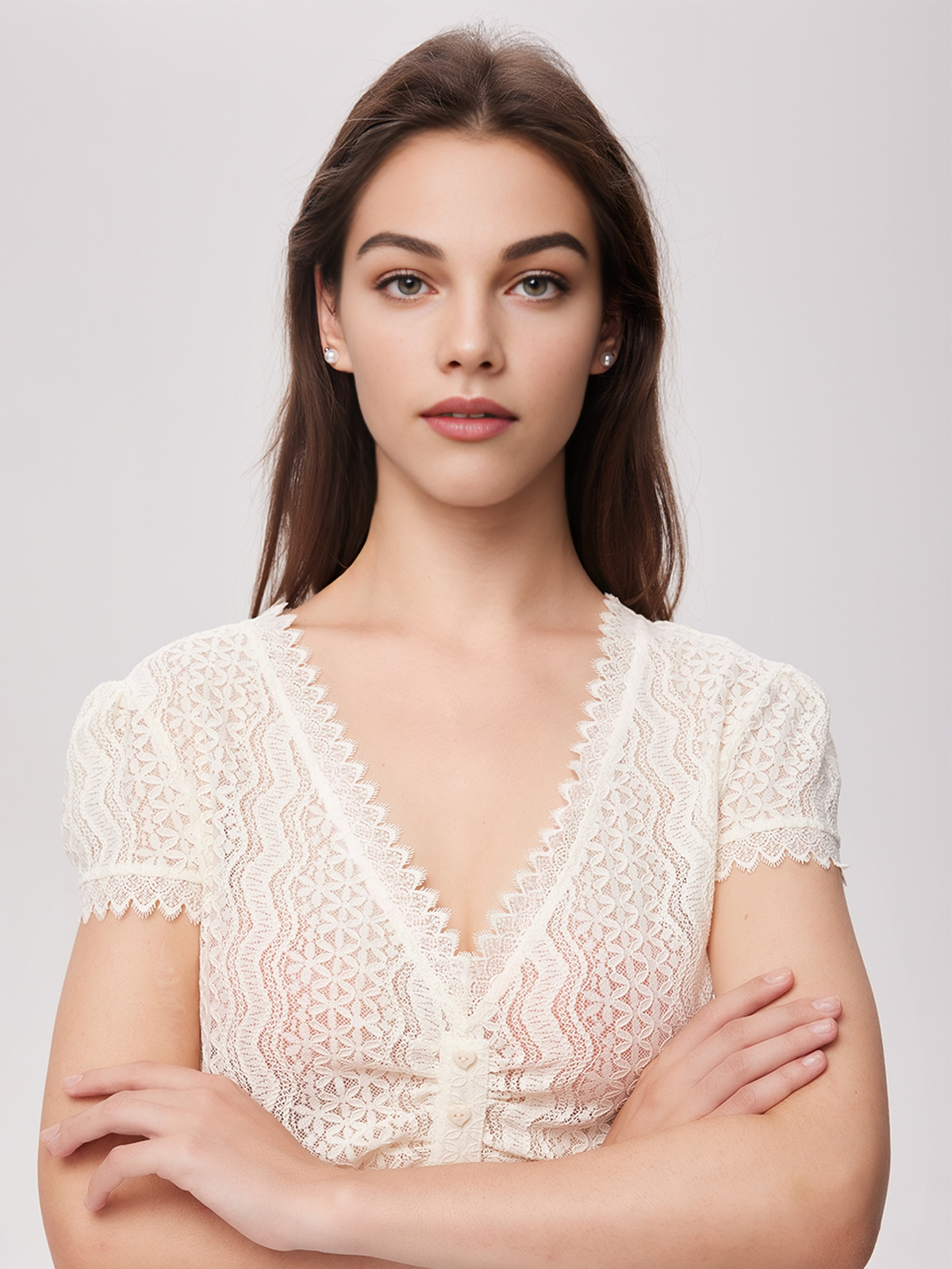 Dirndl in Rosa mit Spitzenbluse