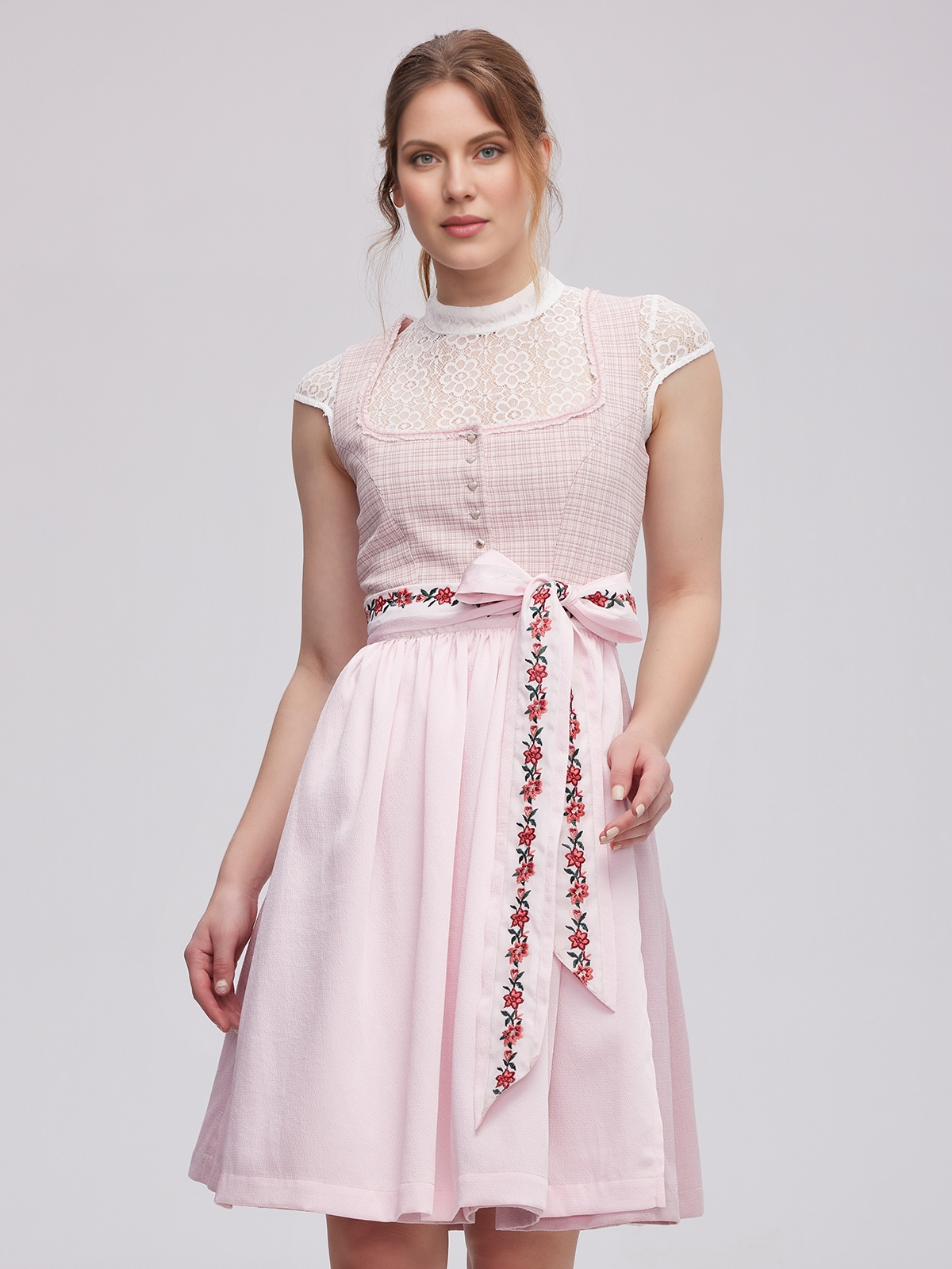 Wildleder Dirndl in Rosa