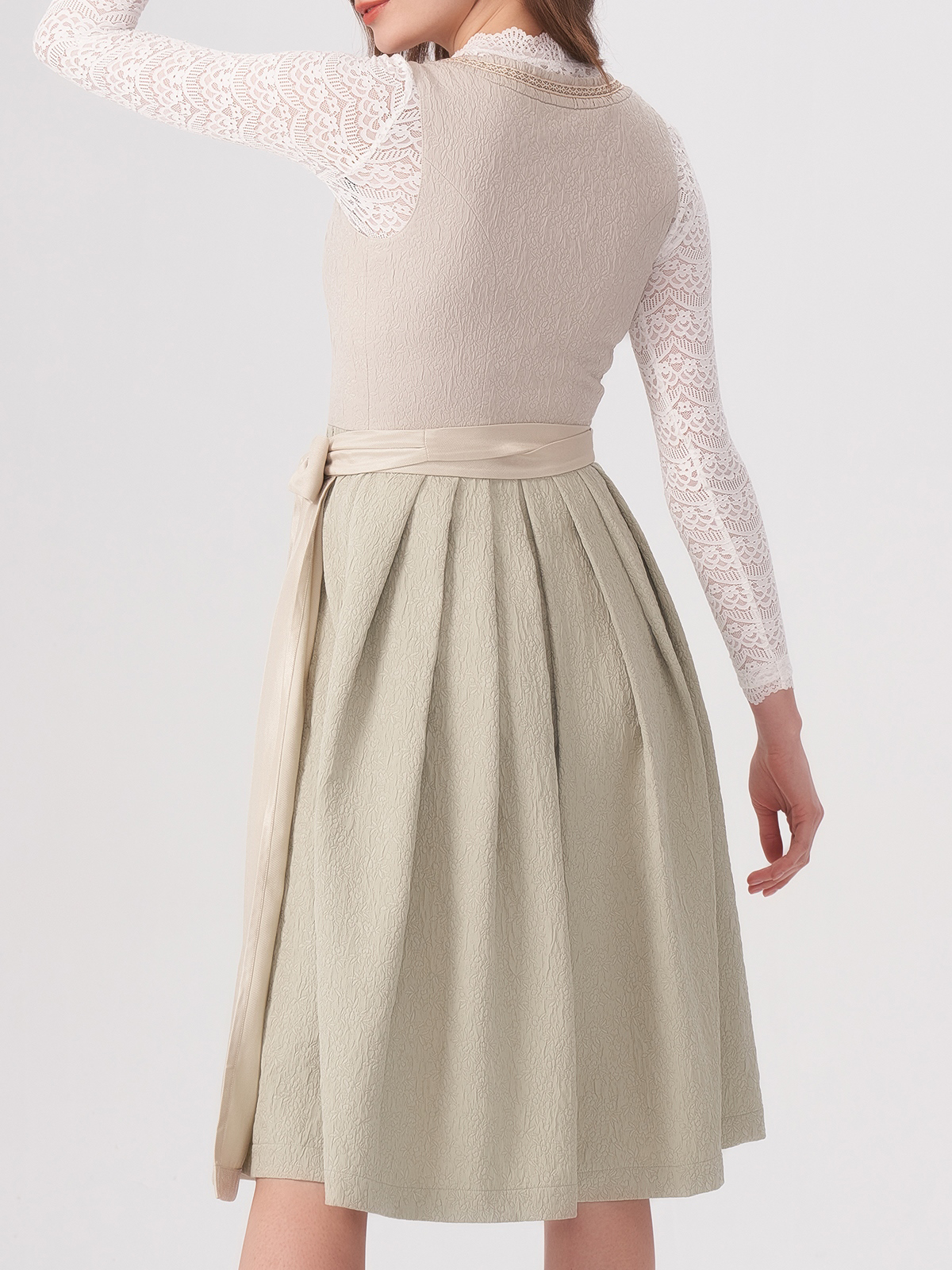 Dirndl mit Reißverschluss in Beige